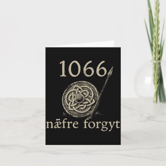 Carte Retro 1066 Naefre Forgyt Never Forget Viking Engla (Devant)