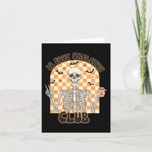 Carte Retro 12 pieds Skeleton Club Halloween Enfants Tri
