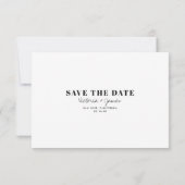 Carte Retro 1970s Typographie Mariage Enregistrer la dat (Dos)