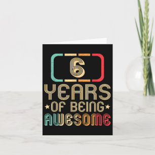 Carte Rétro 6 ans d'être génial 6e anniversaire