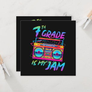 Carte Rétro 80s 7e année est mon truc retour à l'école