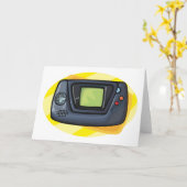 Carte Retro 90s Handheld Game Console Gamer (Fleur jaune)