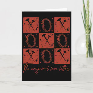 Carte Retro à carreaux Saint-Valentin Xoxo Les Lettres d