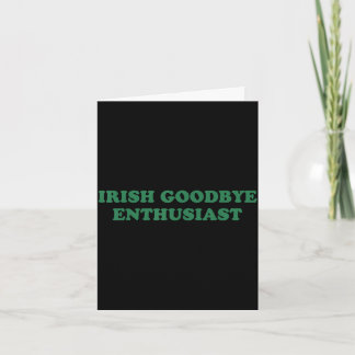 Carte Rétro adepte des adieux irlandais drôle de St-Patr