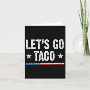 Carte Retro Allons Taco Drôle Dire Toujours Poulets O