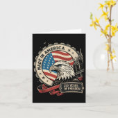 Carte Retro America 250e Anniversaire Grunge Us (Fleur jaune)