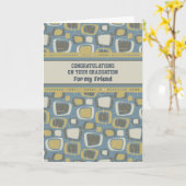 Carte Rétro Ami Félicitations Diplôme (Fleur jaune)