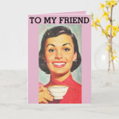 CARTE RETRO AMITIÉ VALENTINE'S DAY COFFEE CARDS (Fleur jaune)