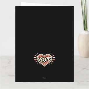 Carte Rétro Amour Cœur Saint-Valentin Classique