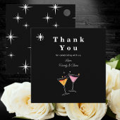 Carte Rétro Amour et Merci Mariage noir et blanc