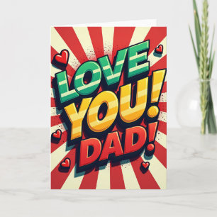 Carte Rétro Amour Papa