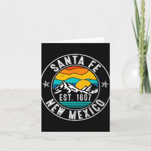 Carte Rétro années 70 80 Santa Fe Nouveau-Mexique Nm