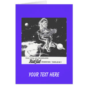 Carte - rétro annonce de planche à repasser des