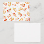 Carte Retro Automne Florals 2 Note (Devant / Derrière)