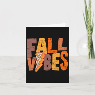 Carte Retro Automne Vibes Saison Citrouille Automne Homm