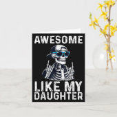 Carte Retro Awesome Like My Daughter Funny Dad Parents D (Fleur jaune)