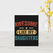 Carte Retro Awesome Like My Daughters Funny Men Dad Fath (Fleur jaune)