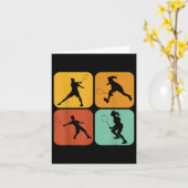 Carte Rétro Badminton I Racket I Shuttle I Badminton (Fleur jaune)