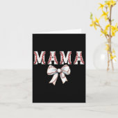 Carte Retro Baseball Maman Bow Baseball Mama Bow Cute Ba (Fleur jaune)