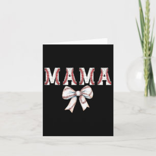Carte Retro Baseball Maman Bow Baseball Mama Bow Cute Ba