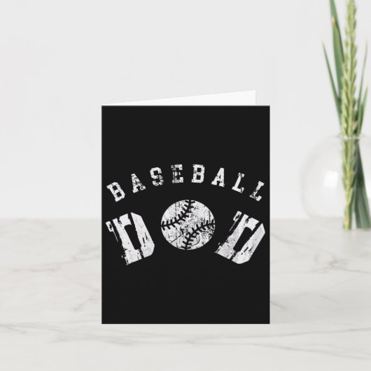 Carte Retro Baseball Papa Bonne Fête des pères Pour Homm (Devant)