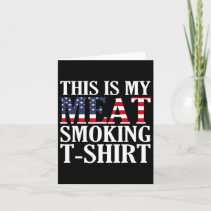 Carte Retro Bbq Smoker Vintage Us Drapeau Voici Ma Viand