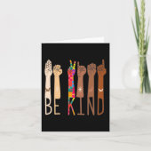 Carte Retro Be Kind Hand Sign Language ASL Puzzle Autism (Devant)