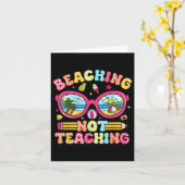 Carte Retro Beaching Pas Enseignant Vibe Été Enseignant (Fleur jaune)