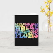 Carte Retro Behavior Goes Where Reinforcement Flows Aba  (Fleur jaune)