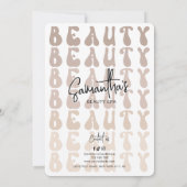 Carte Retro Beige Moderne Nails Spa Salon de cheveux Tar (Dos)