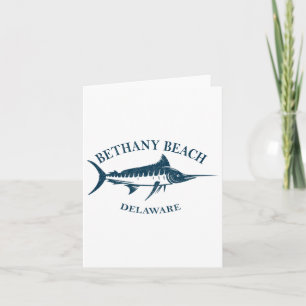 Carte Retro Bethany Beach Delaware Pêche Vintage Boati
