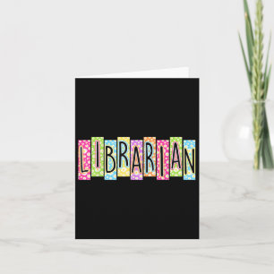 Carte Rétro Bibliothécaire Thérapie Retour À L'École Col