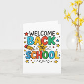 Carte Retro Bienvenue À L'École Appréciation Des Enseign (Fleur jaune)