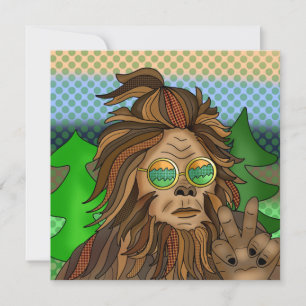 Carte Retro Bigfoot Pop Art Sasquatch