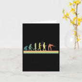 Carte Retro Billiards Human Evolution Lover Pool Cadeau  (Fleur jaune)