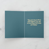 Carte Retro Bison Buffalo Joyeux anniversaire (Intérieur)