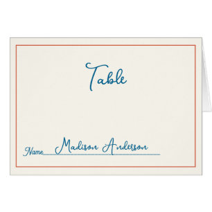 Carte Retro Black White Mariage Place