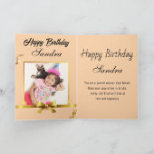 Carte Retro Bonne fille d'anniversaire (Intérieur)