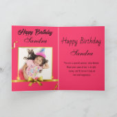 Carte Retro Bonne fille d'anniversaire (Intérieur)