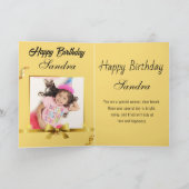 Carte Retro Bonne fille d'anniversaire (Intérieur)