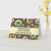 Carte Retro Brother Félicitations Diplôme (Fleur jaune)