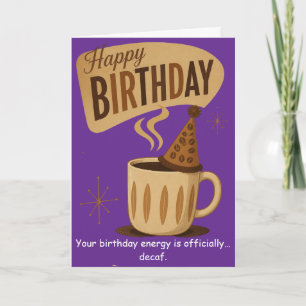 Carte Retro Café Anniversaire Brasse de Bons Moments