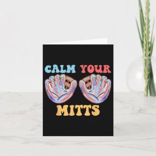 Carte Rétro Calmez Vos Mains Maman Baseball Fête Des Mèr
