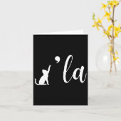 Carte Retro Cat Comma La Kamala Harris Pour Président 20 (Fleur jaune)