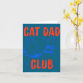 Carte Retro Cat Dad Club Life Is Better With Cats Funny  (Fleur jaune)