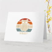 Carte Rétro Ce Chat Couteau Meow Kitty Funny Chats Maman (Fleur jaune)