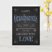 Carte Retro Chalkboard pour la Journée des grands-parent (Fleur jaune)
