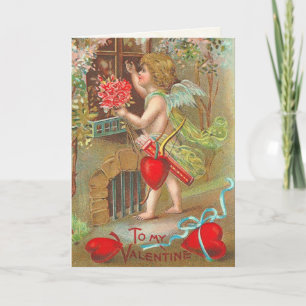 Carte Retro Cherub Valentine