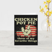 Carte Retro Chicken T E Three Of My Favorite Things Funn (Fleur jaune)
