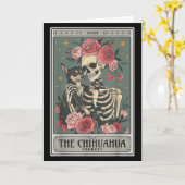 Carte Retro Chihuahua Dog Lover The Moon Halloween , Wom (Fleur jaune)